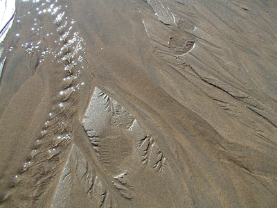 My Footprints on a Cornish Beach